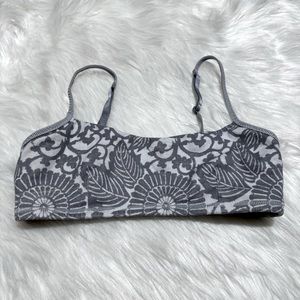 Lululemon gray/white sports bra, size 8